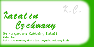katalin czekmany business card